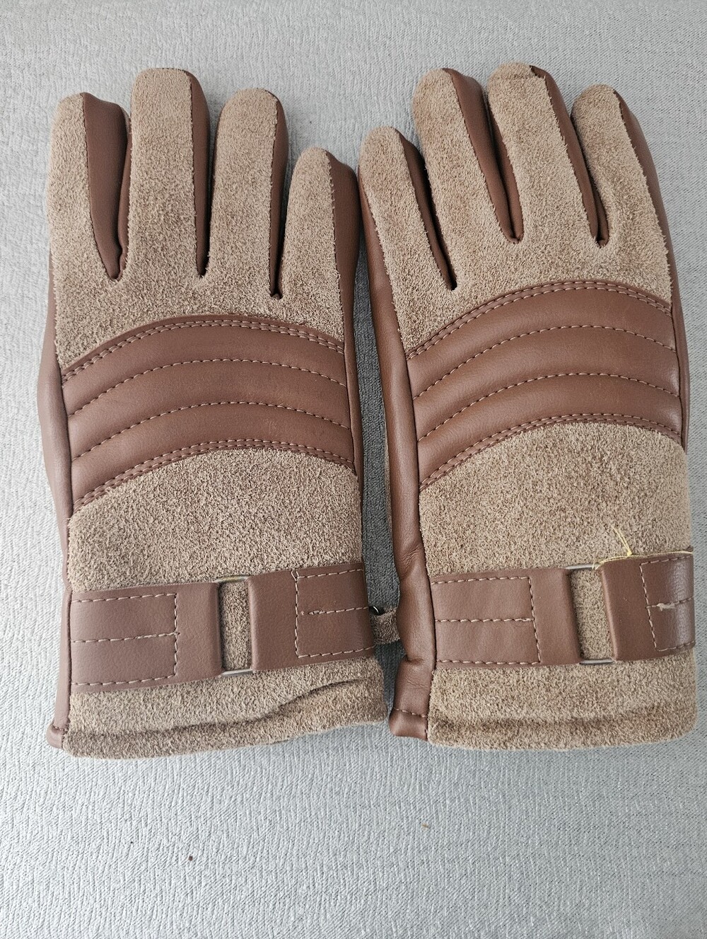 AVON Rare Vintage With Tags Genuine Brown Leather Gloves Brown Mens Medium